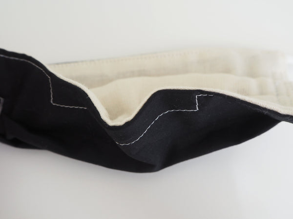 Reusable ADULT Face mask -  Organic solid BLACK
