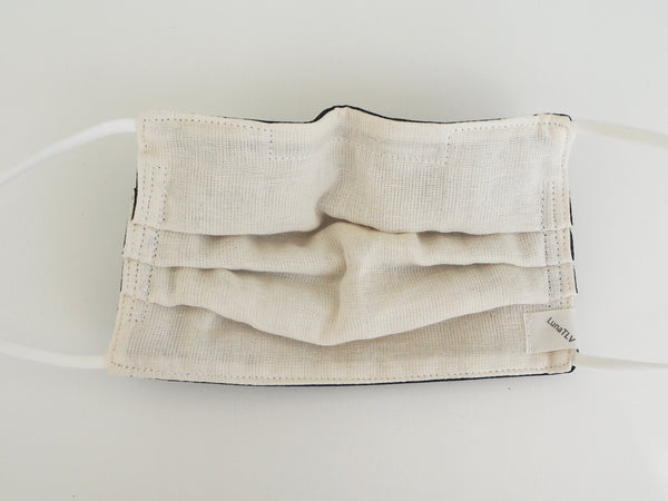 Reusable ADULT Face mask -  B & W Plaid