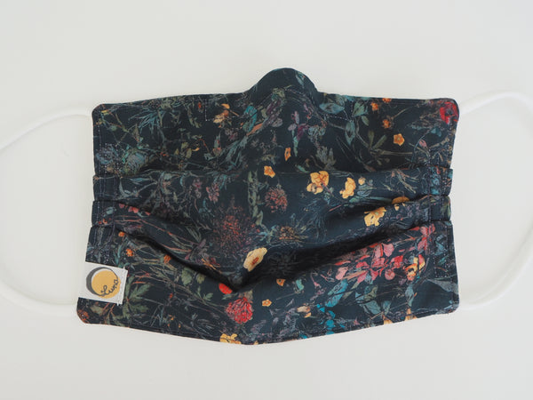 Reusable ADULT Face mask - Liberty Flower blu