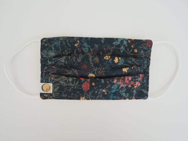 Reusable ADULT Face mask - Liberty Flower blu