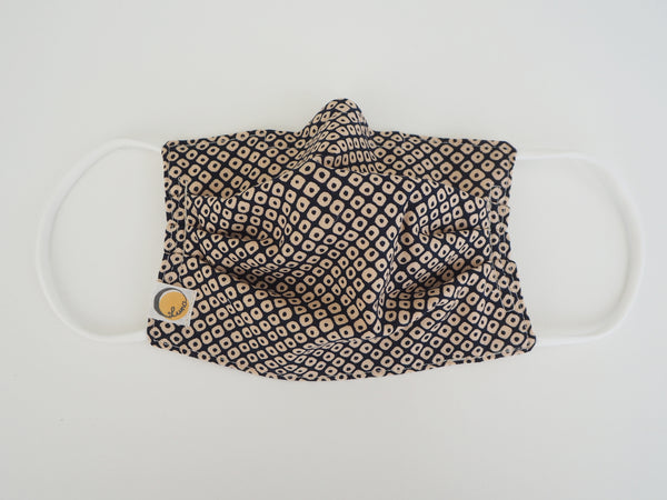 Reusable ADULT Face mask - Shibori Konoko dots