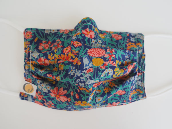 Reusable ADULT Face mask - Liberty Flower bright
