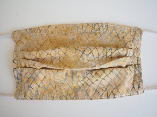 Reusable ADULT Face mask - Sand and Sea Batik