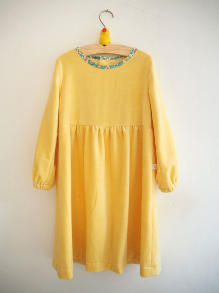 Liberty Organic Velvet dress - Popcorn