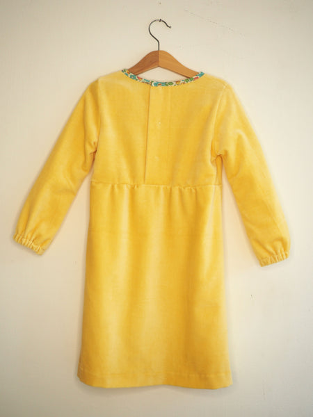 Liberty Organic Velvet dress - Popcorn