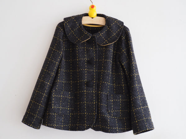Yellow Check coat- LAST ONE AVAILABLE !