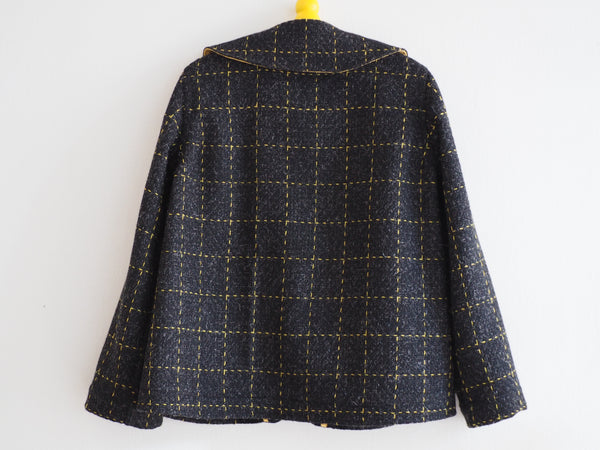 Yellow Check coat- LAST ONE AVAILABLE !