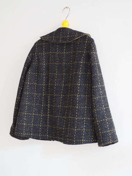 Yellow Check coat- LAST ONE AVAILABLE !
