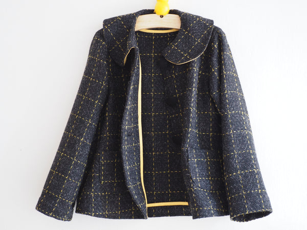 Yellow Check coat- LAST ONE AVAILABLE !