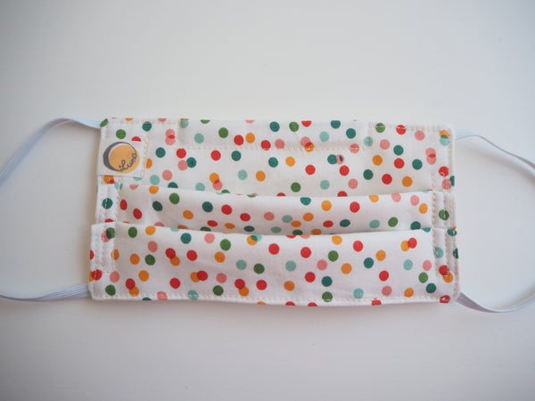 Reusable ADULT Face mask - confetti polka