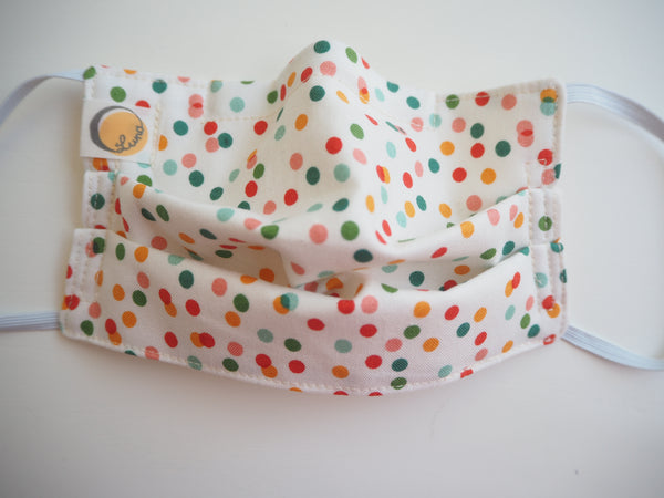 Reusable ADULT Face mask - confetti polka