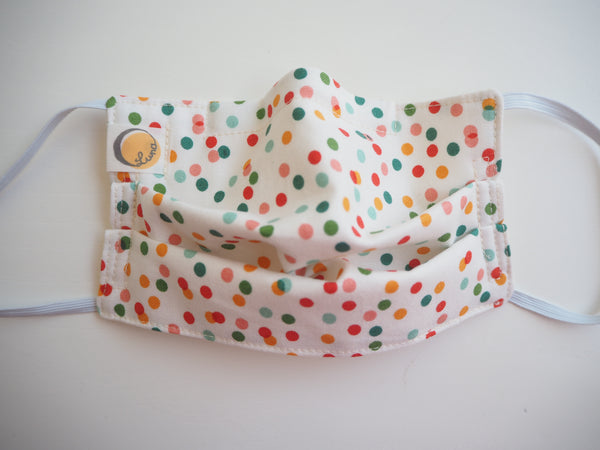 Reusable ADULT Face mask - confetti polka