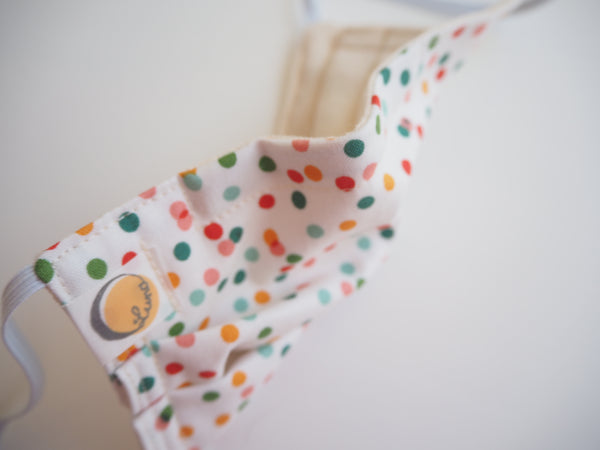 Reusable ADULT Face mask - confetti polka