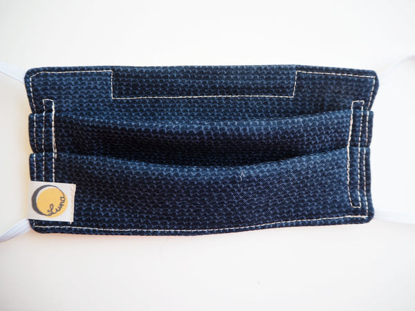 Reusable ADULT Face mask - Little Waves Blu