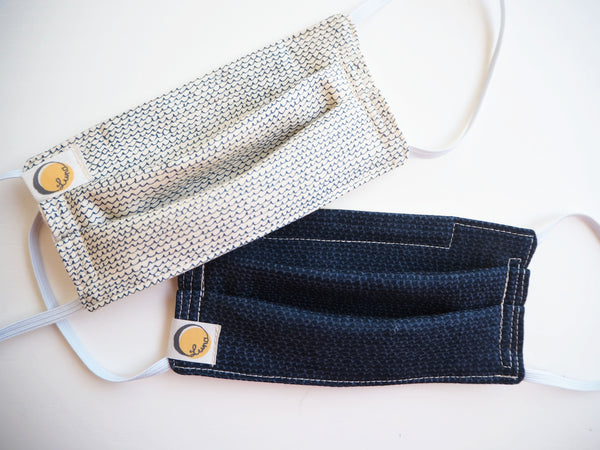 Reusable ADULT Face mask - Little Waves Pearl