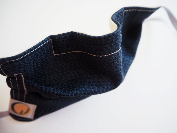Reusable ADULT Face mask - Little Waves Blu