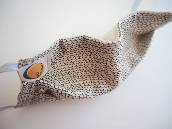 Reusable ADULT Face mask - Little Waves Pearl
