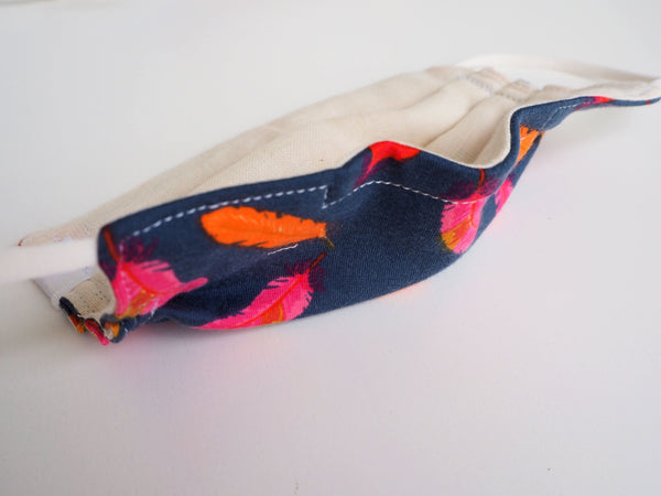 Reusable ADULT Face mask - FEATHERS