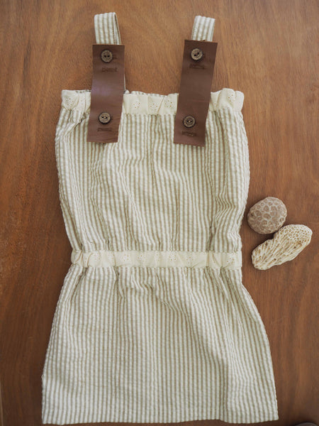 Seersucker upcycled minidress