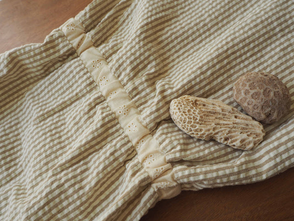 Seersucker upcycled minidress