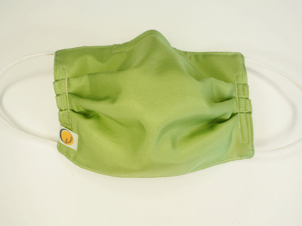 Reusable ADULT face mask -  SILK apple green mask