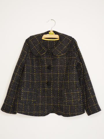 Yellow Check coat- LAST ONE AVAILABLE !