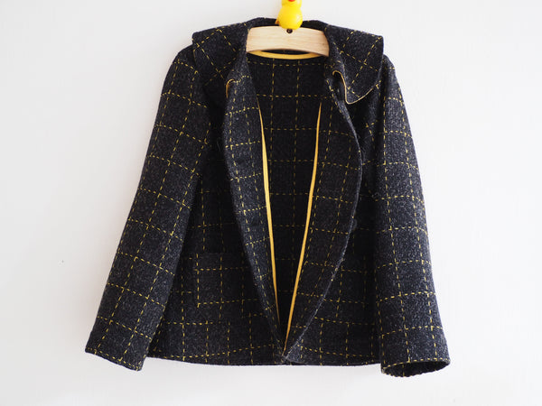 Yellow Check coat- LAST ONE AVAILABLE !